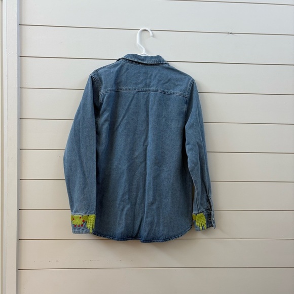 Embroidered Denim Button-Up Shirt - Picture 4 of 6